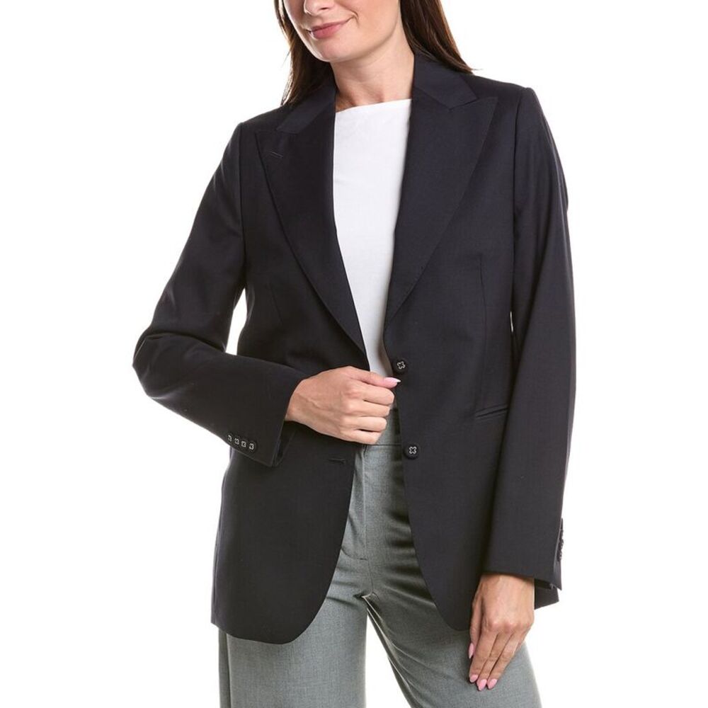 Officine Générale Womens Officine Generale Raya Wool Jacket, Navy